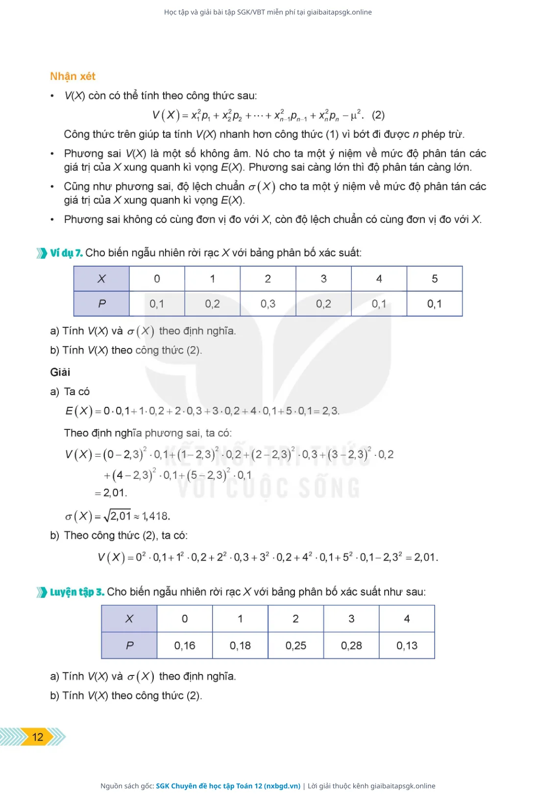 Trang 13 sách giáo khoa SGK Chuyên đề học tập Toán 12 thu nhỏ
