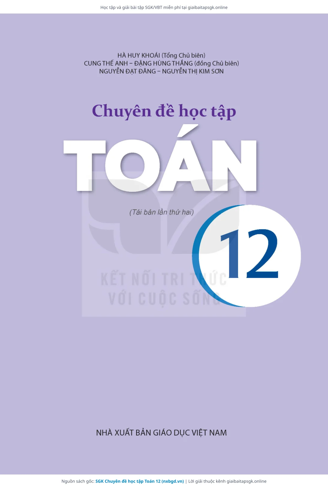 Trang 2 sách giáo khoa SGK Chuyên đề học tập Toán 12 thu nhỏ