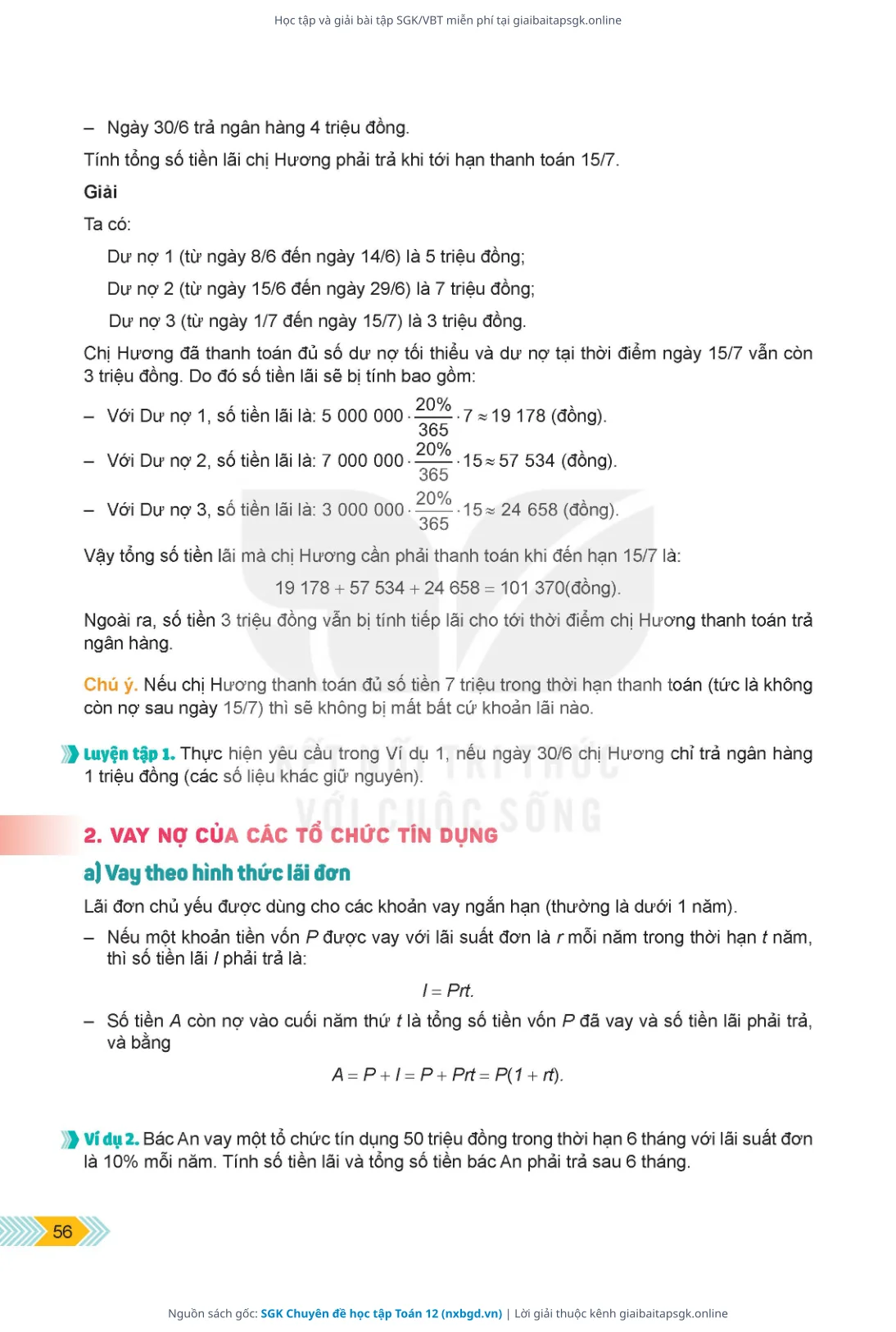 Trang 57 sách giáo khoa SGK Chuyên đề học tập Toán 12 thu nhỏ