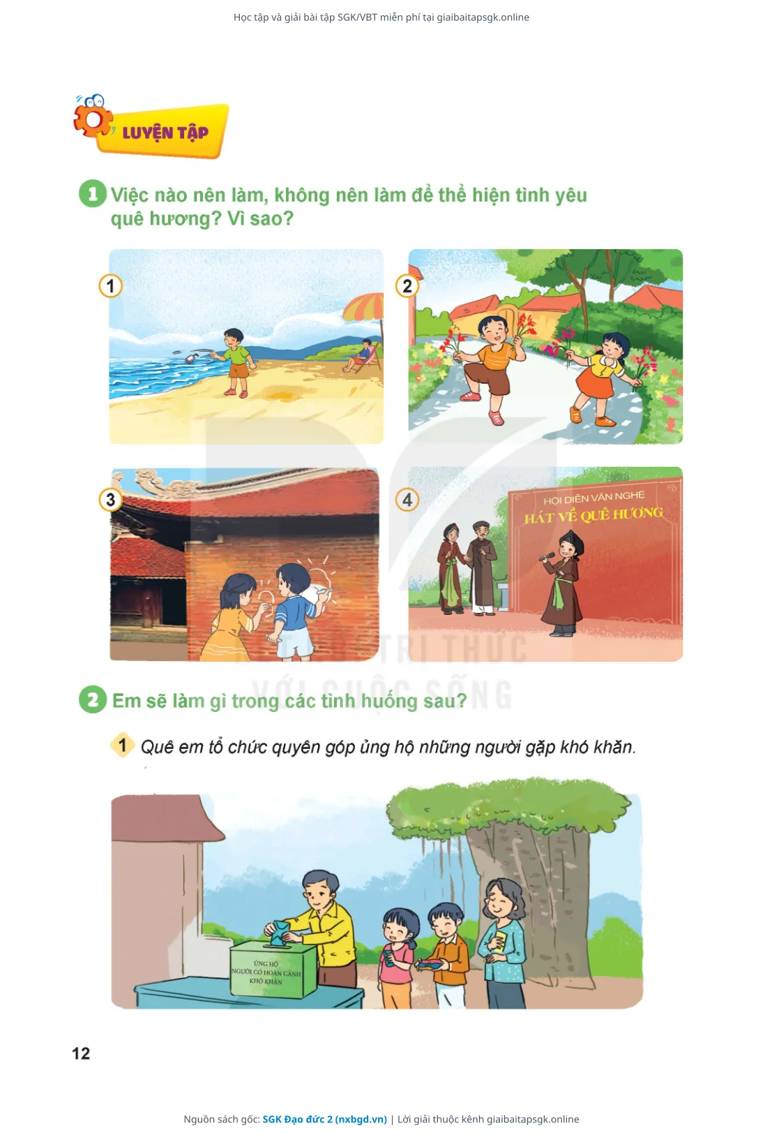Trang 13 sách giáo khoa SGK Đạo đức 2 bản chuẩn