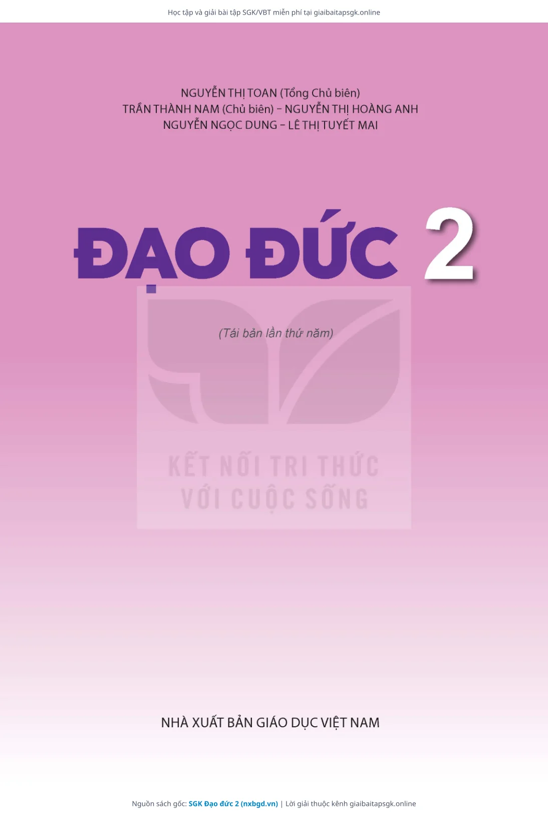 Trang 2 sách giáo khoa SGK Đạo đức 2 thu nhỏ