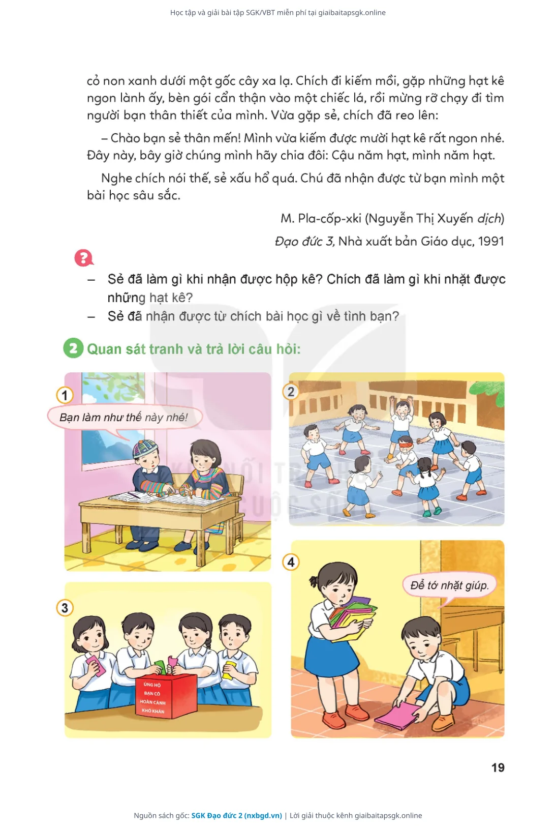 Trang 20 sách giáo khoa SGK Đạo đức 2 thu nhỏ