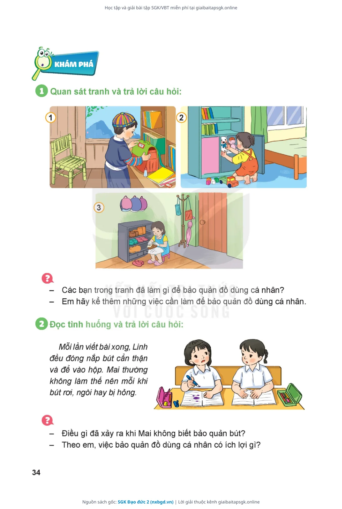 Trang 35 sách giáo khoa SGK Đạo đức 2 thu nhỏ