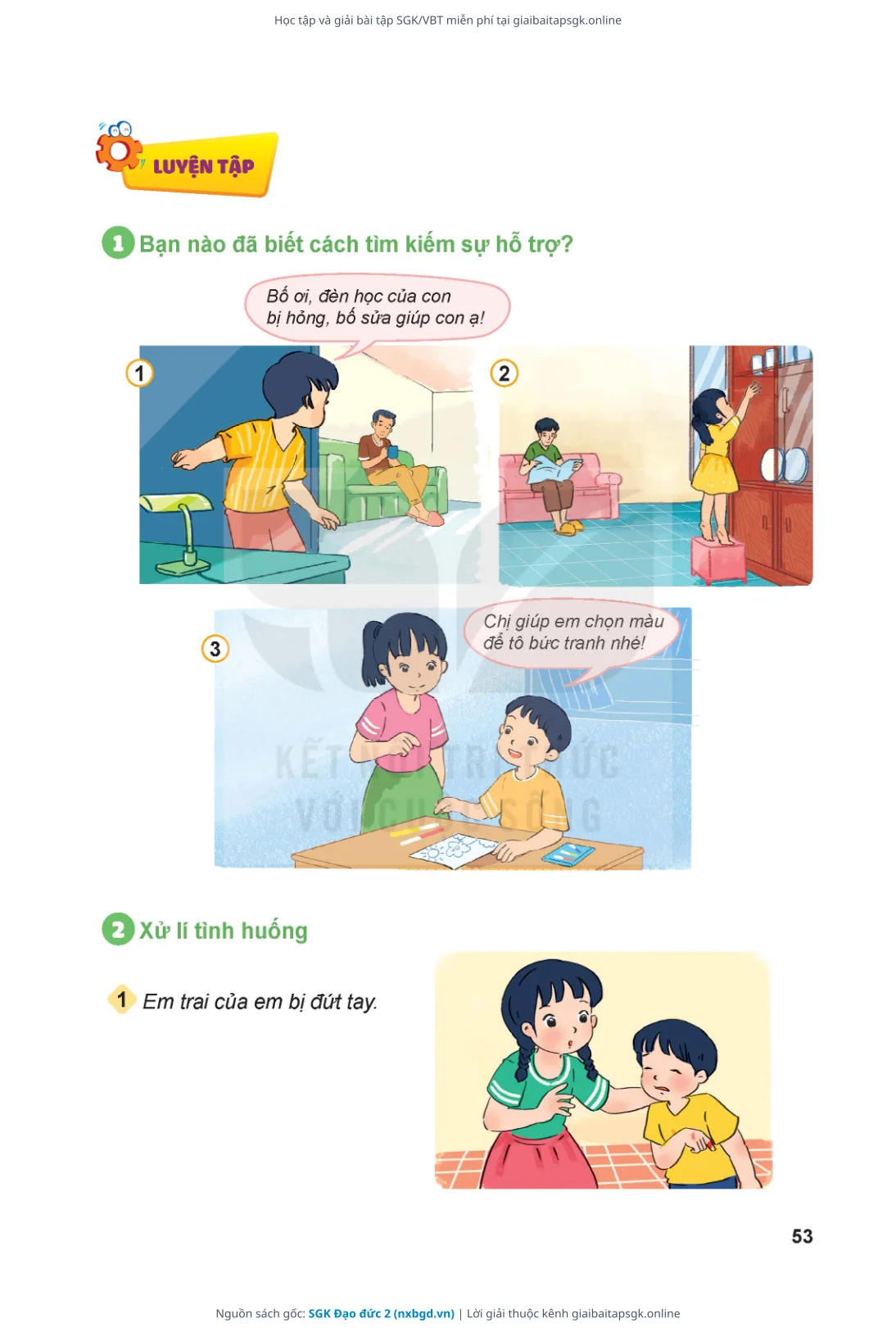 Trang 54 sách giáo khoa SGK Đạo đức 2 thu nhỏ