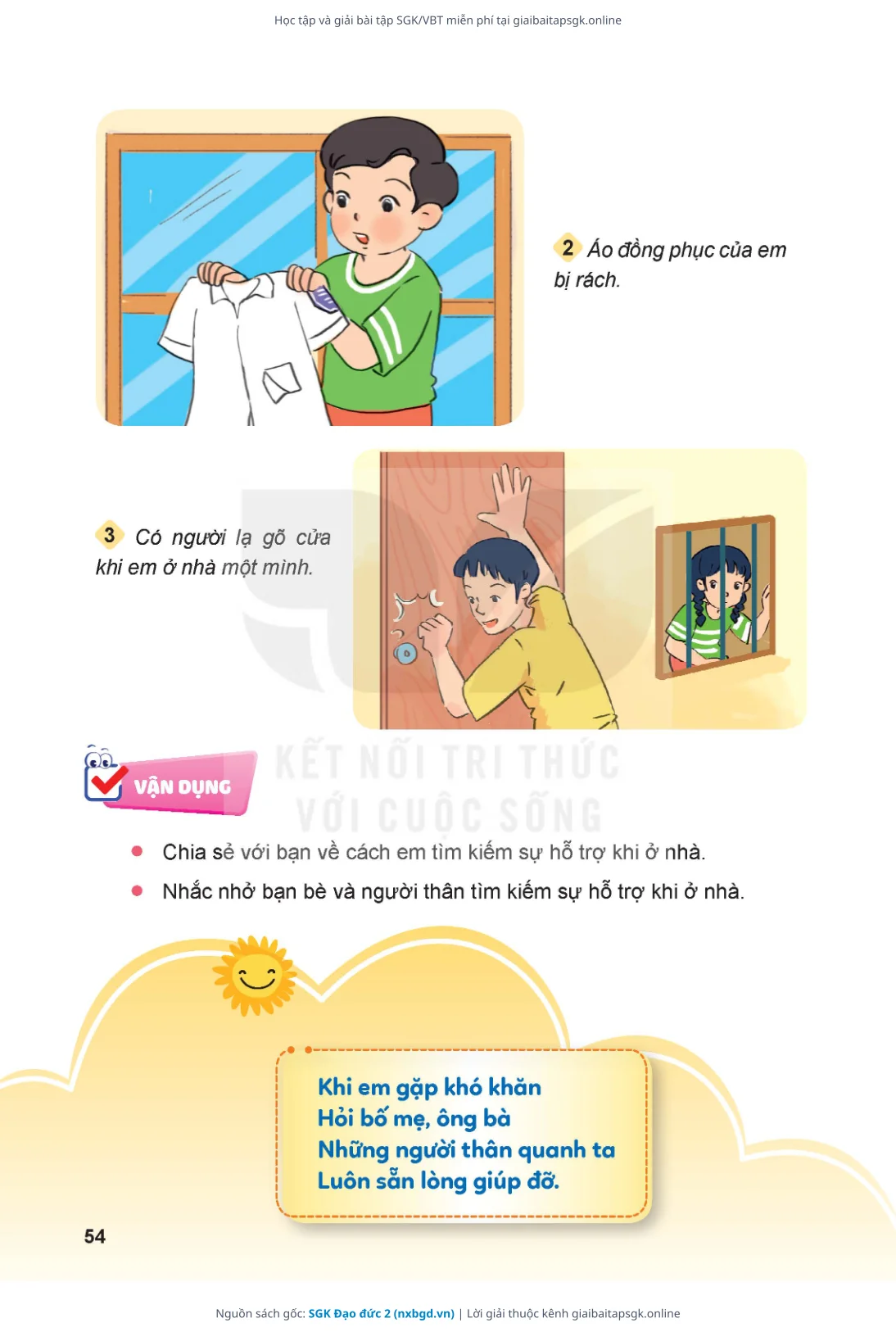 Trang 55 sách giáo khoa SGK Đạo đức 2 bản chuẩn