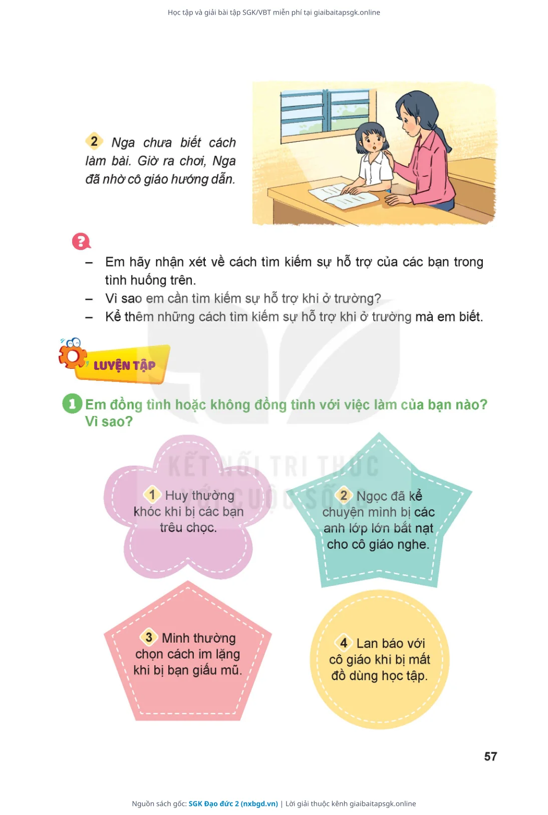 Trang 58 sách giáo khoa SGK Đạo đức 2 thu nhỏ