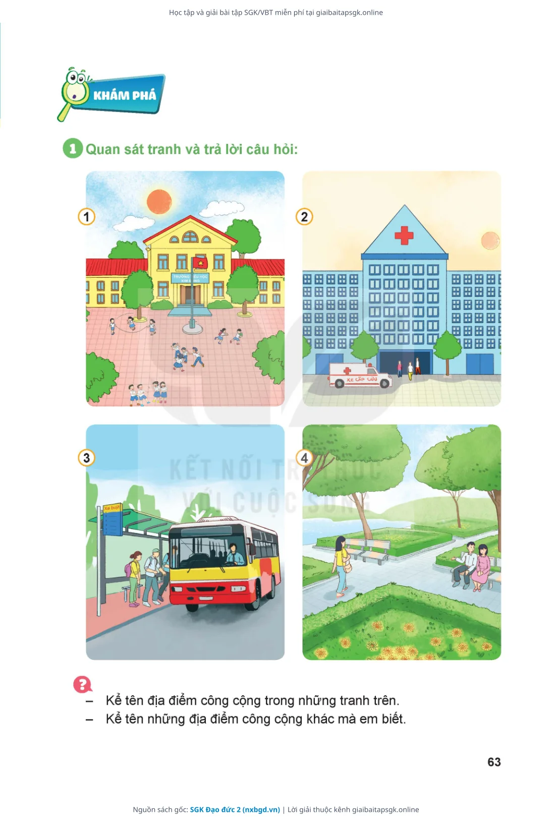 Trang 64 sách giáo khoa SGK Đạo đức 2 thu nhỏ