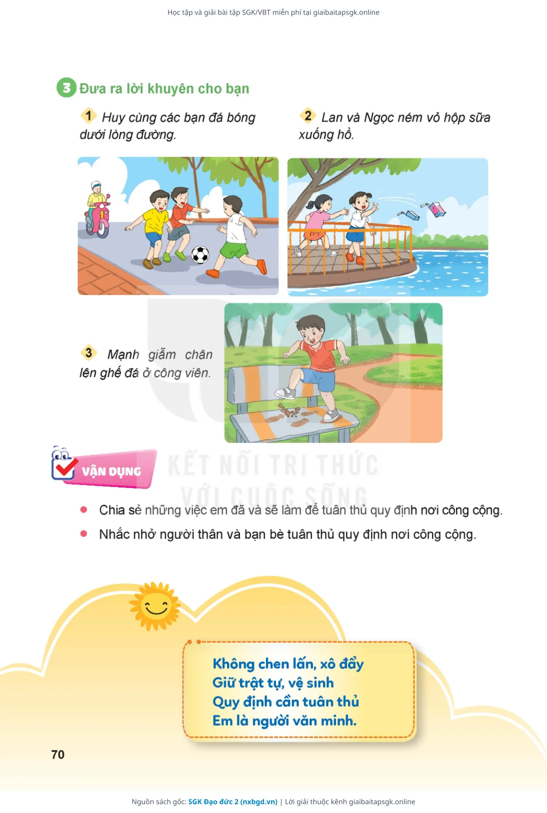 Trang 71 sách giáo khoa SGK Đạo đức 2 thu nhỏ