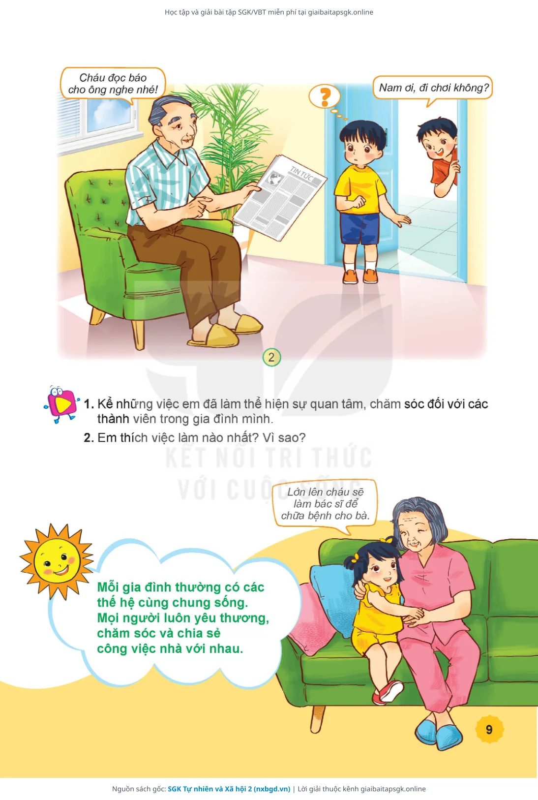 Trang 10 sách giáo khoa SGK Tự nhiên và Xã hội 2 thu nhỏ