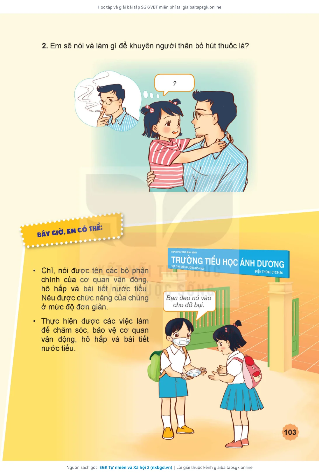 Trang 104 sách giáo khoa SGK Tự nhiên và Xã hội 2 thu nhỏ