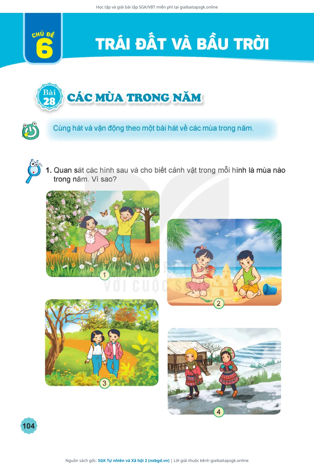 Trang 105 sách giáo khoa SGK Tự nhiên và Xã hội 2 thu nhỏ