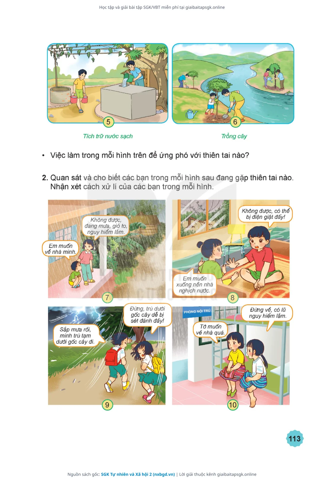 Trang 114 sách giáo khoa SGK Tự nhiên và Xã hội 2 thu nhỏ