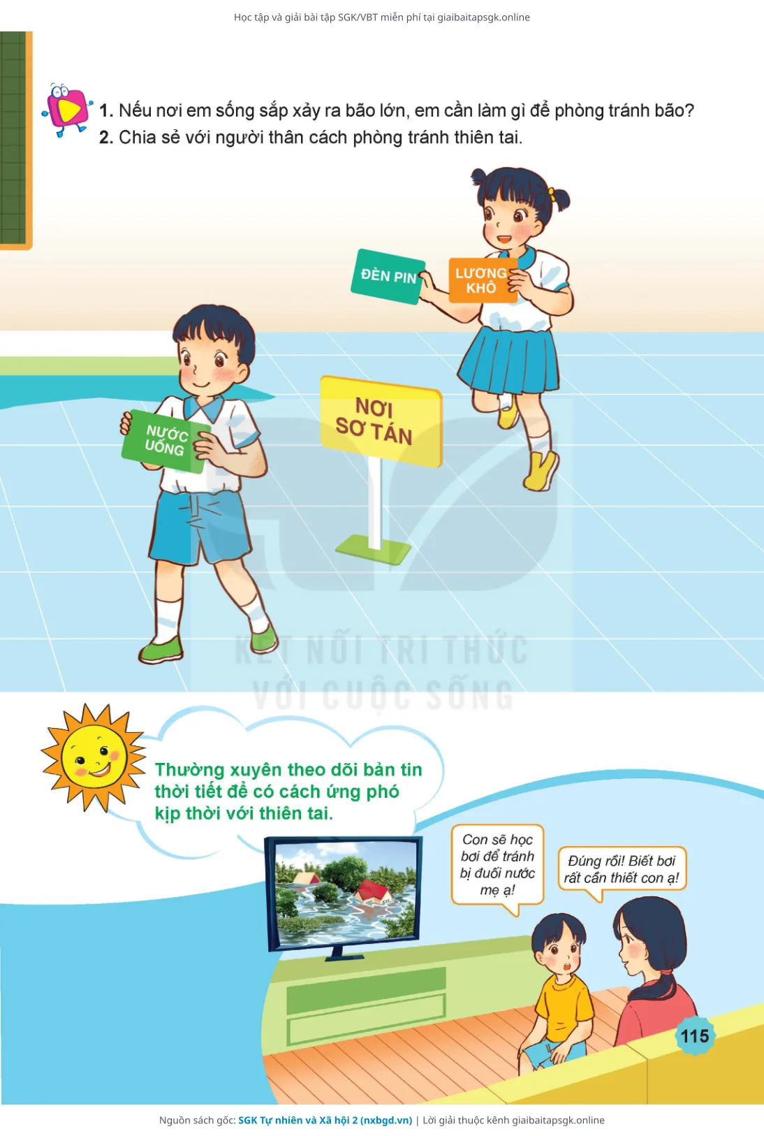 Trang 116 sách giáo khoa SGK Tự nhiên và Xã hội 2 thu nhỏ