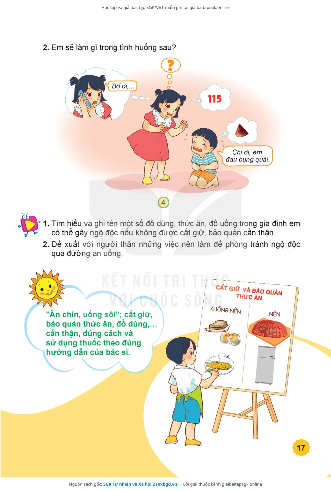 Trang 18 sách giáo khoa SGK Tự nhiên và Xã hội 2 thu nhỏ