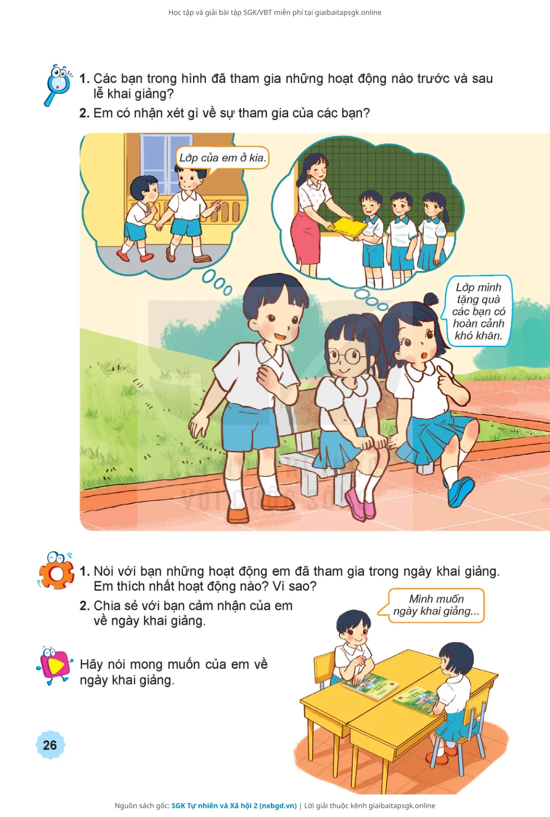 Trang 27 sách giáo khoa SGK Tự nhiên và Xã hội 2 thu nhỏ