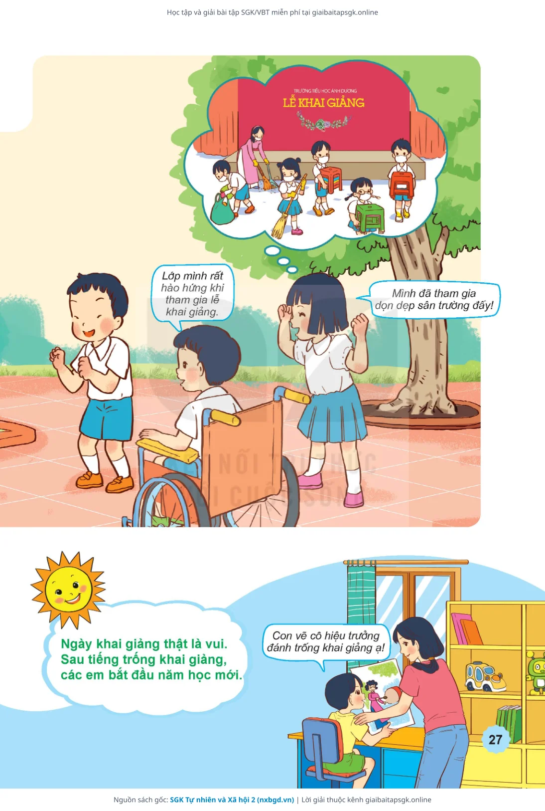 Trang 28 sách giáo khoa SGK Tự nhiên và Xã hội 2 thu nhỏ