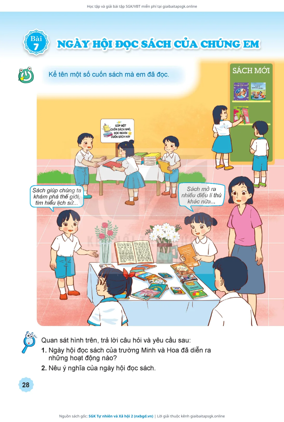 Trang 29 sách giáo khoa SGK Tự nhiên và Xã hội 2 thu nhỏ