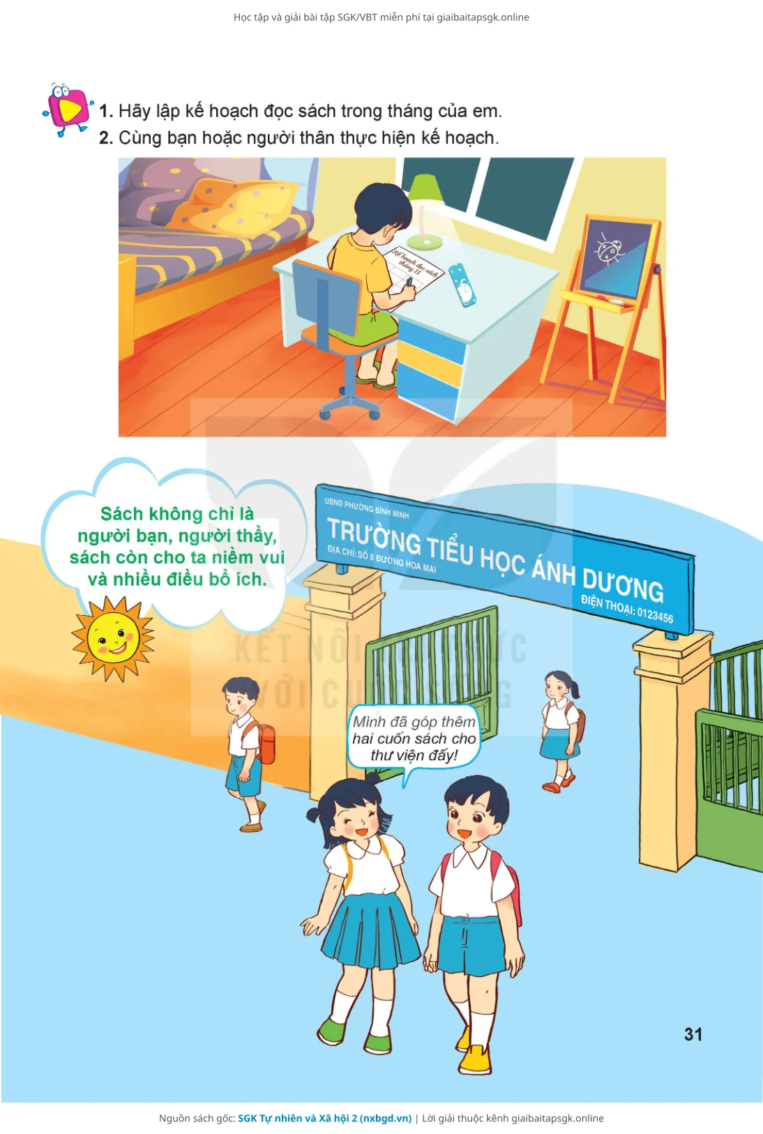 Trang 32 sách giáo khoa SGK Tự nhiên và Xã hội 2 thu nhỏ