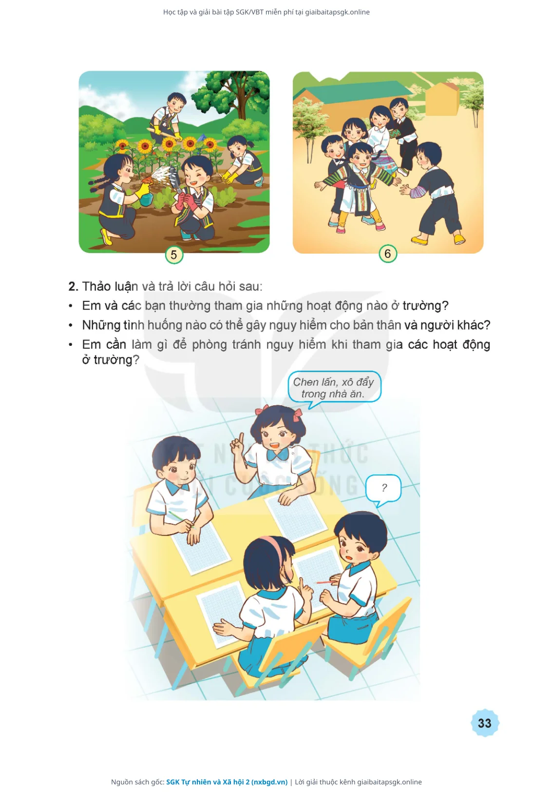 Trang 34 sách giáo khoa SGK Tự nhiên và Xã hội 2 thu nhỏ