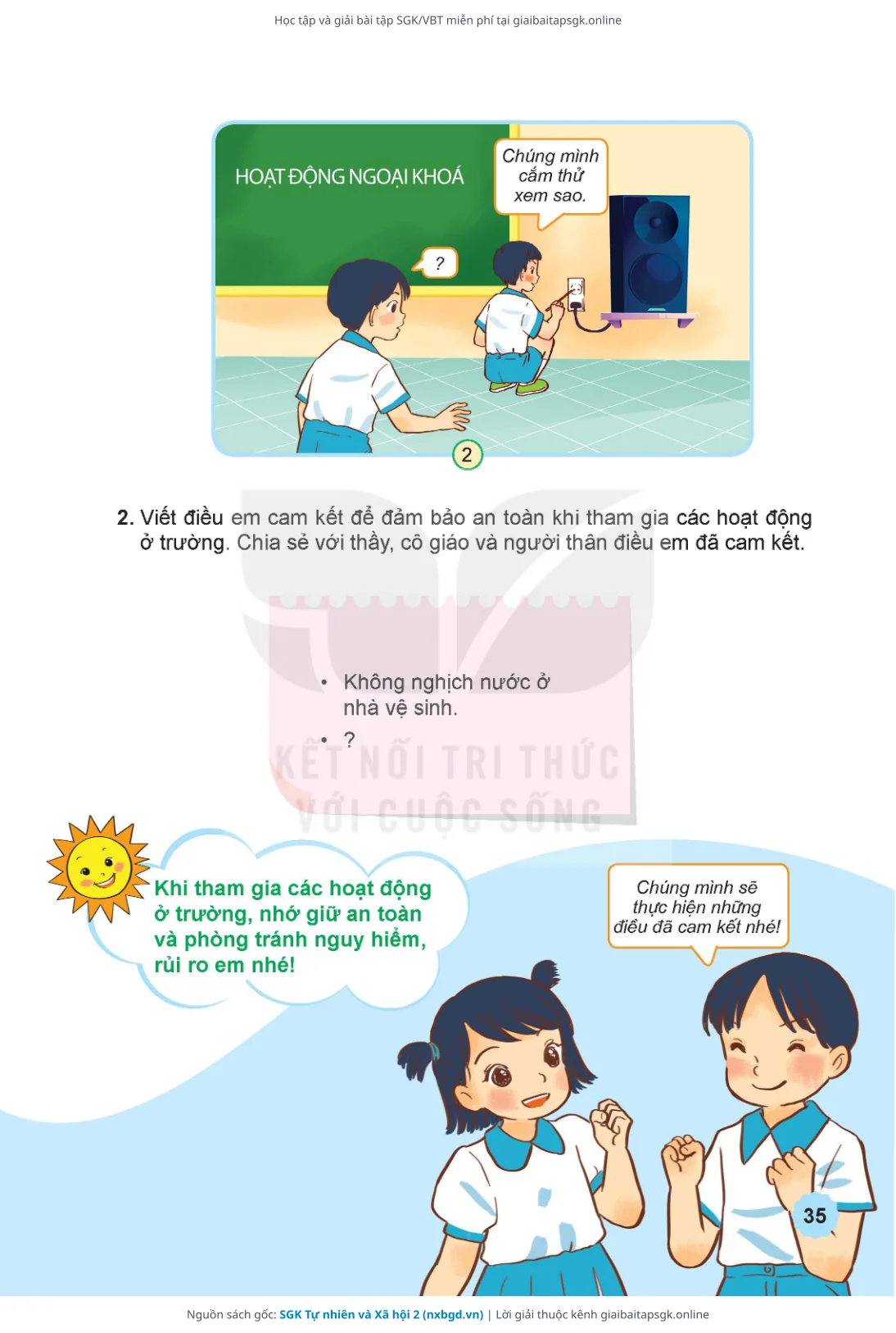 Trang 36 sách giáo khoa SGK Tự nhiên và Xã hội 2 thu nhỏ
