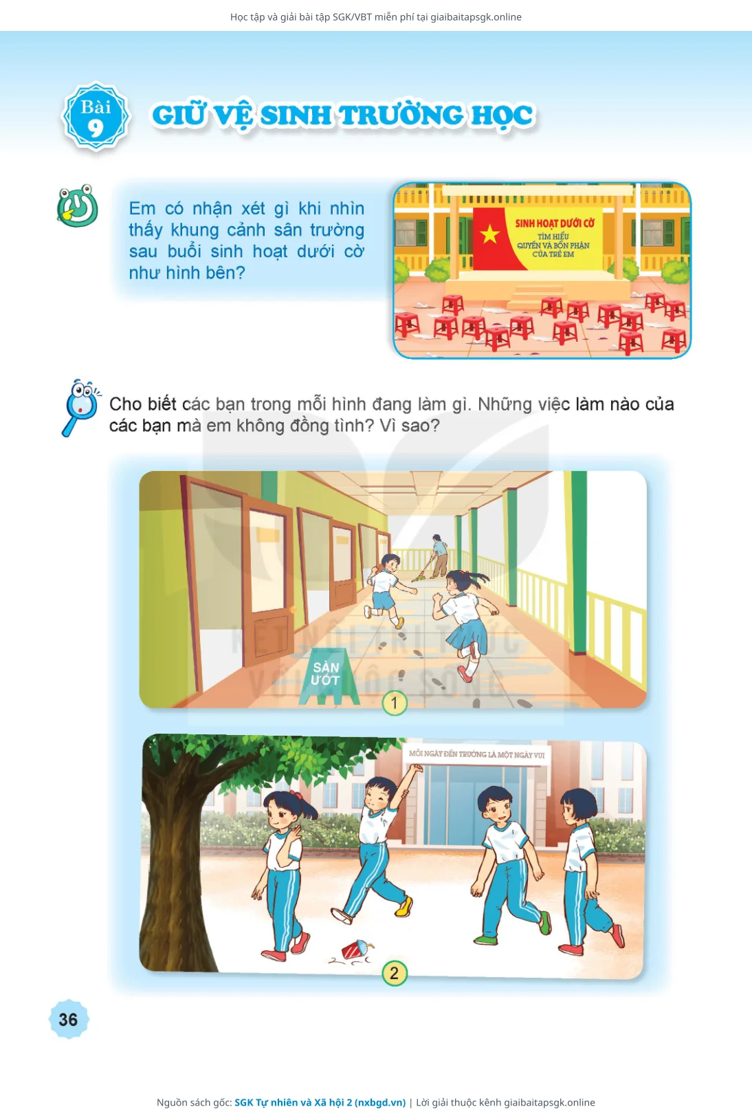 Trang 37 sách giáo khoa SGK Tự nhiên và Xã hội 2 thu nhỏ