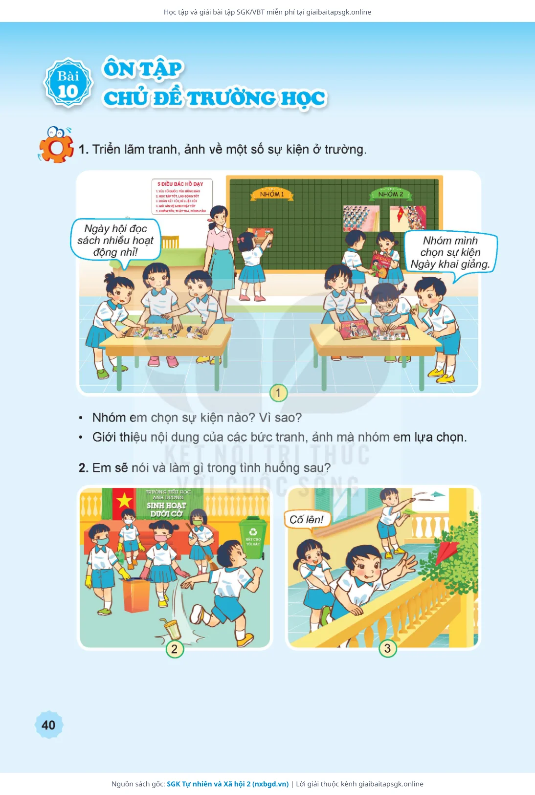Trang 41 sách giáo khoa SGK Tự nhiên và Xã hội 2 thu nhỏ