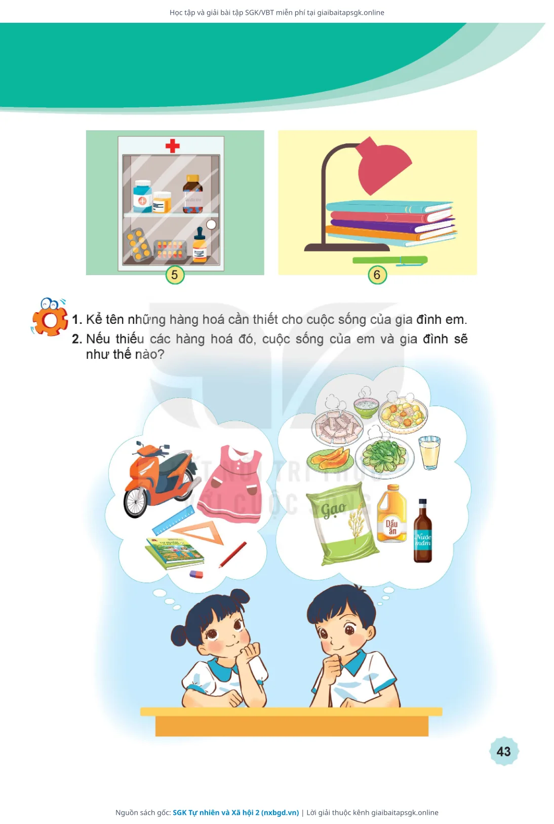 Trang 44 sách giáo khoa SGK Tự nhiên và Xã hội 2 thu nhỏ