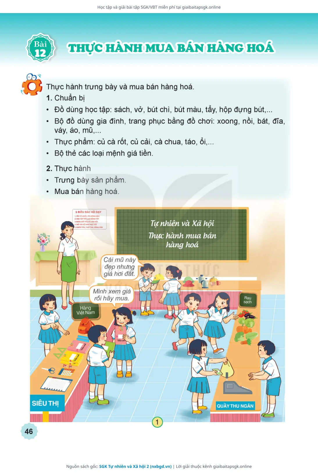 Trang 47 sách giáo khoa SGK Tự nhiên và Xã hội 2 thu nhỏ