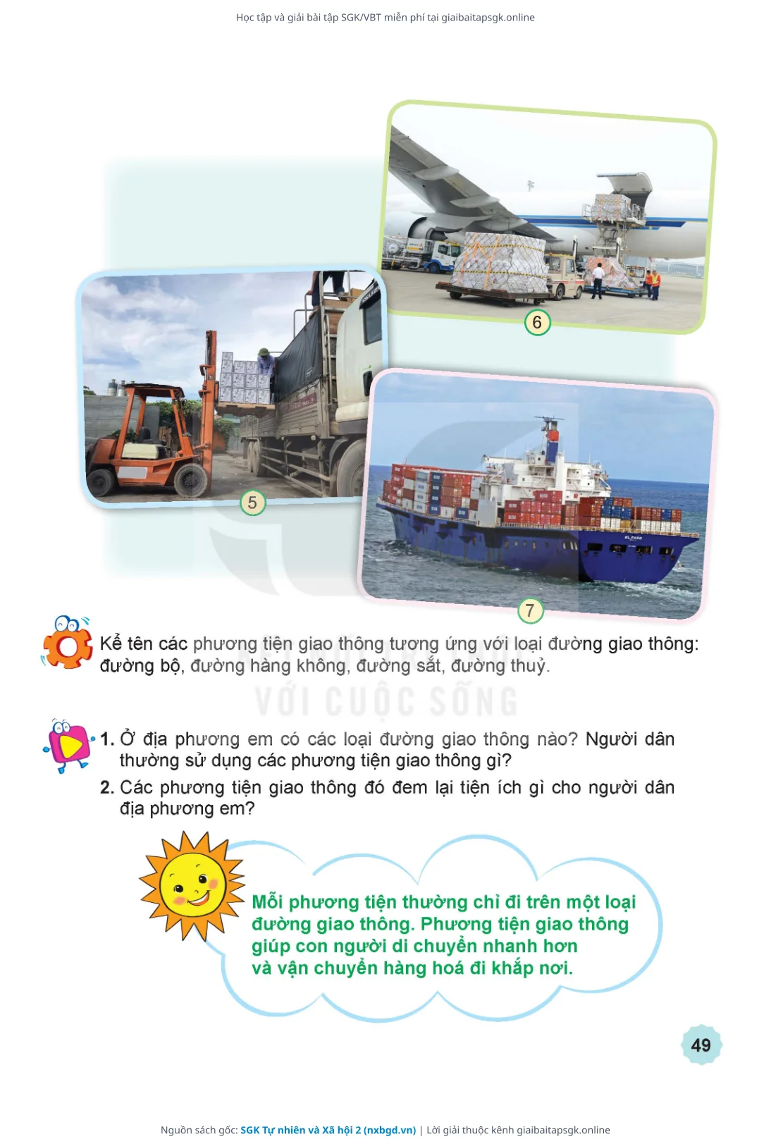 Trang 50 sách giáo khoa SGK Tự nhiên và Xã hội 2 thu nhỏ