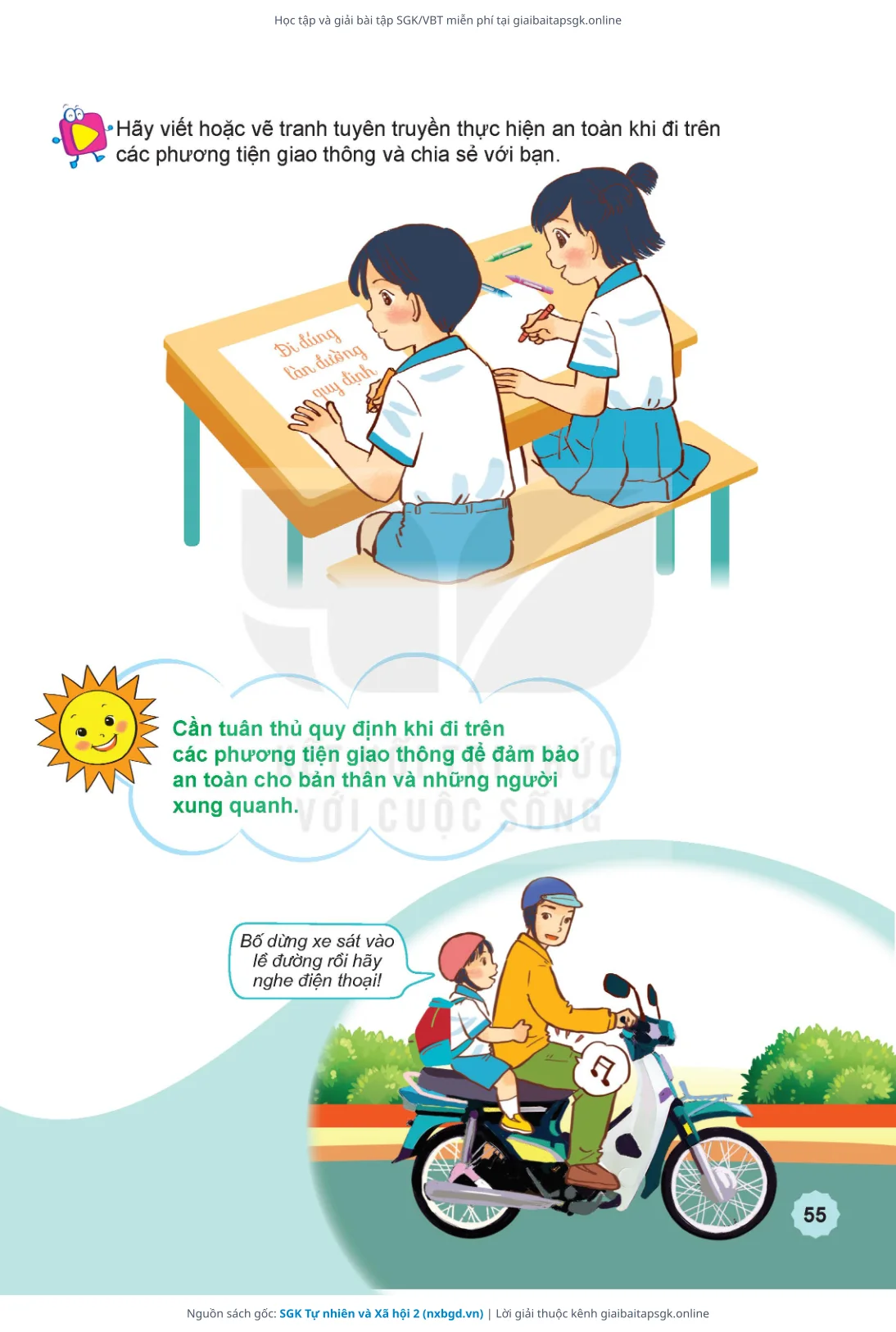 Trang 56 sách giáo khoa SGK Tự nhiên và Xã hội 2 thu nhỏ