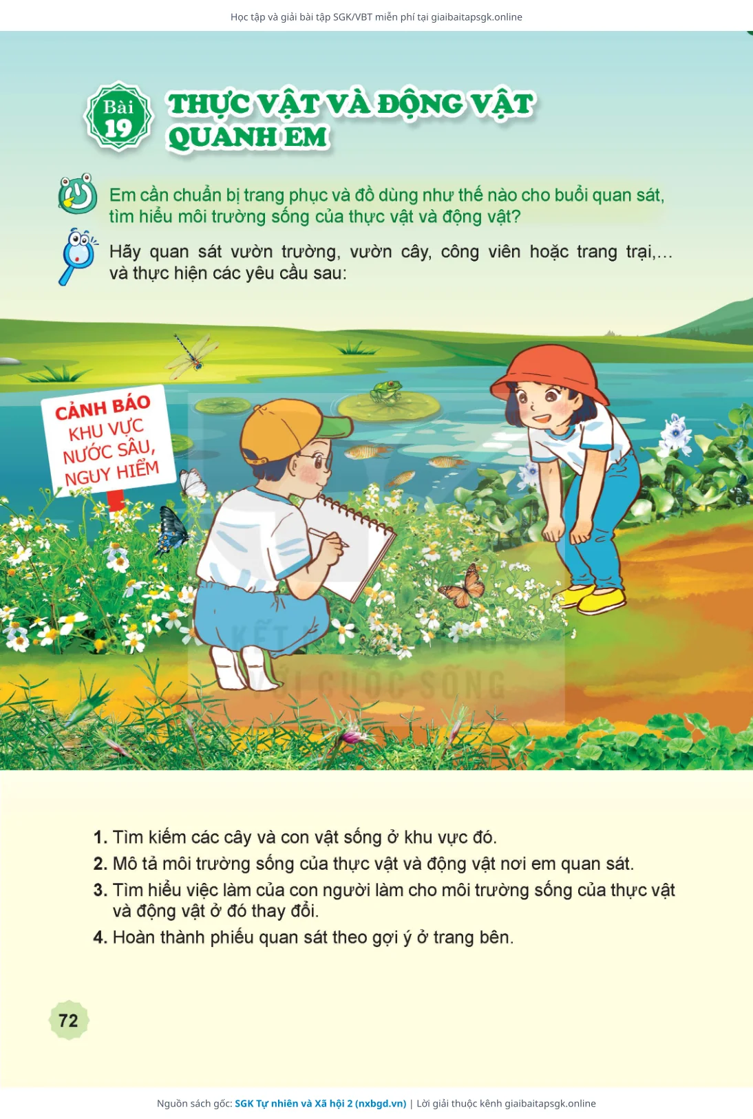 Trang 73 sách giáo khoa SGK Tự nhiên và Xã hội 2 thu nhỏ