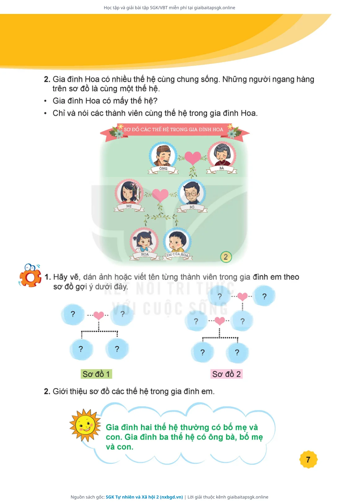 Trang 8 sách giáo khoa SGK Tự nhiên và Xã hội 2 thu nhỏ