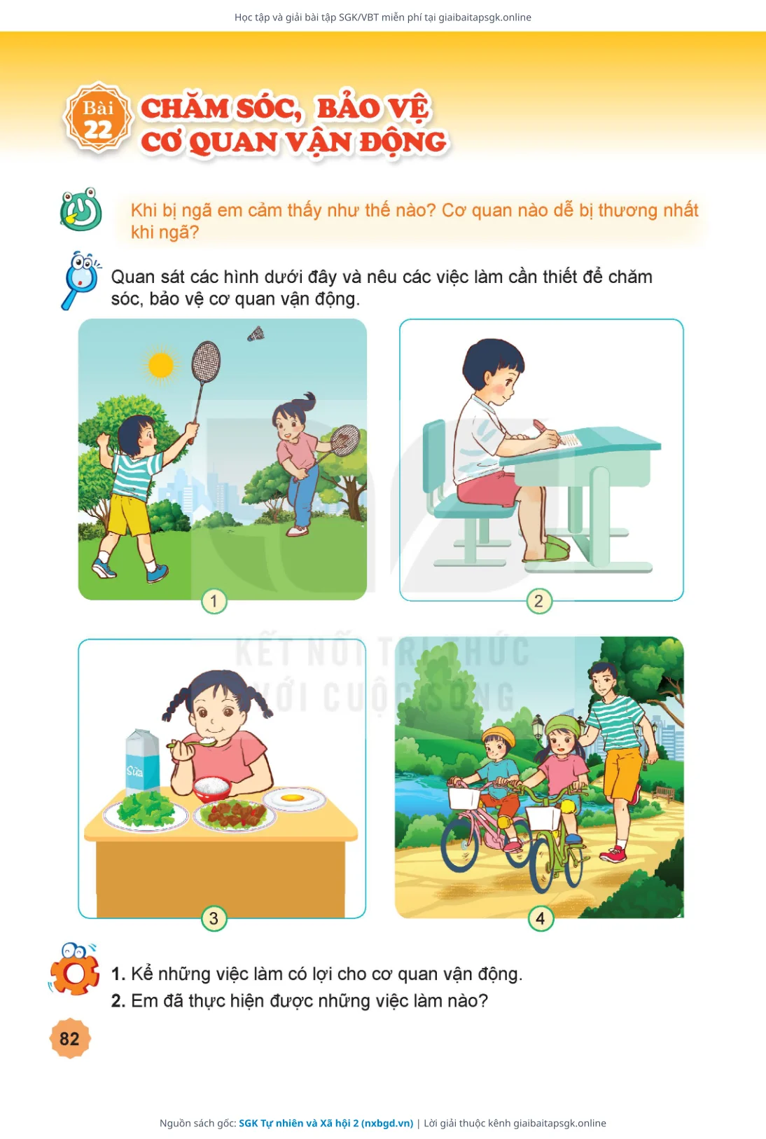 Trang 83 sách giáo khoa SGK Tự nhiên và Xã hội 2 thu nhỏ