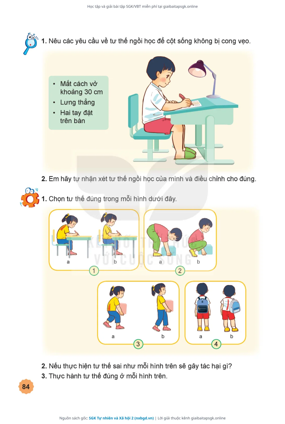 Trang 85 sách giáo khoa SGK Tự nhiên và Xã hội 2 thu nhỏ