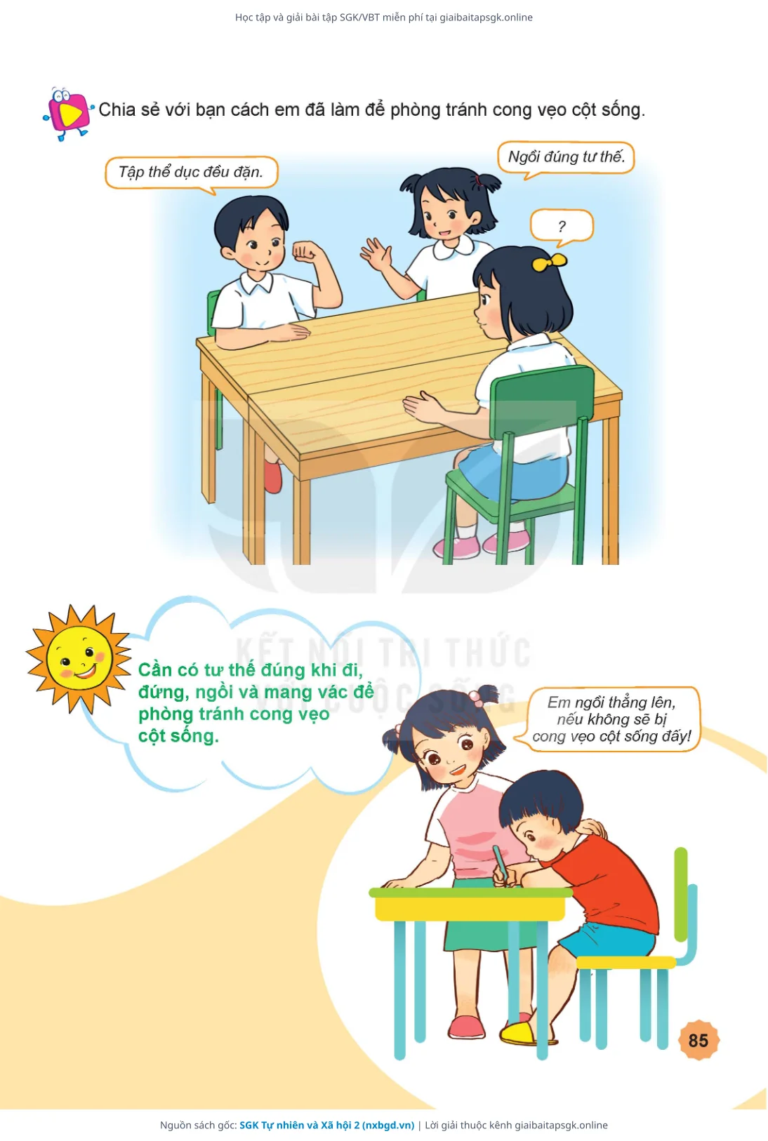Trang 86 sách giáo khoa SGK Tự nhiên và Xã hội 2 thu nhỏ