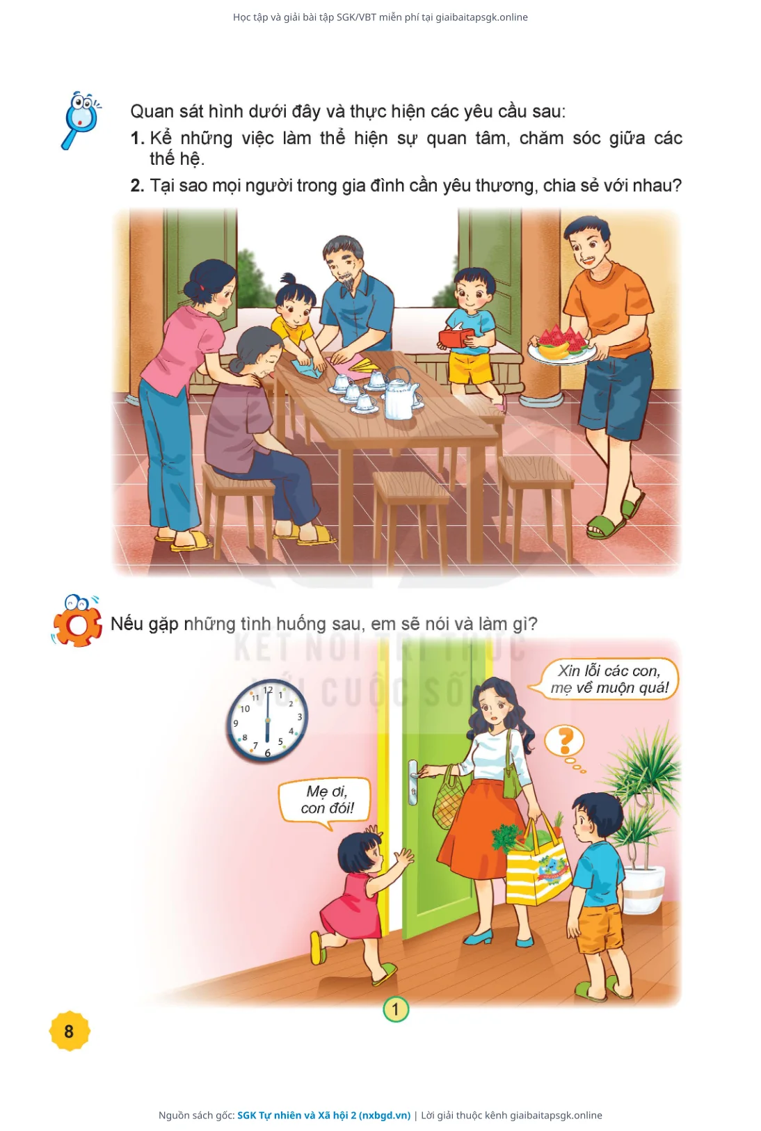 Trang 9 sách giáo khoa SGK Tự nhiên và Xã hội 2 thu nhỏ