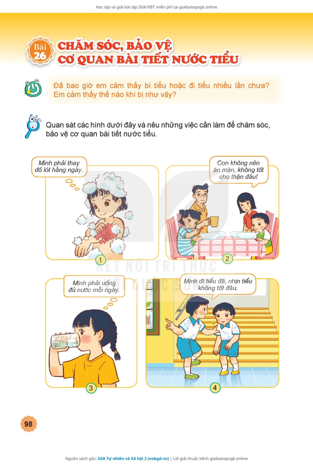 Trang 99 sách giáo khoa SGK Tự nhiên và Xã hội 2 thu nhỏ