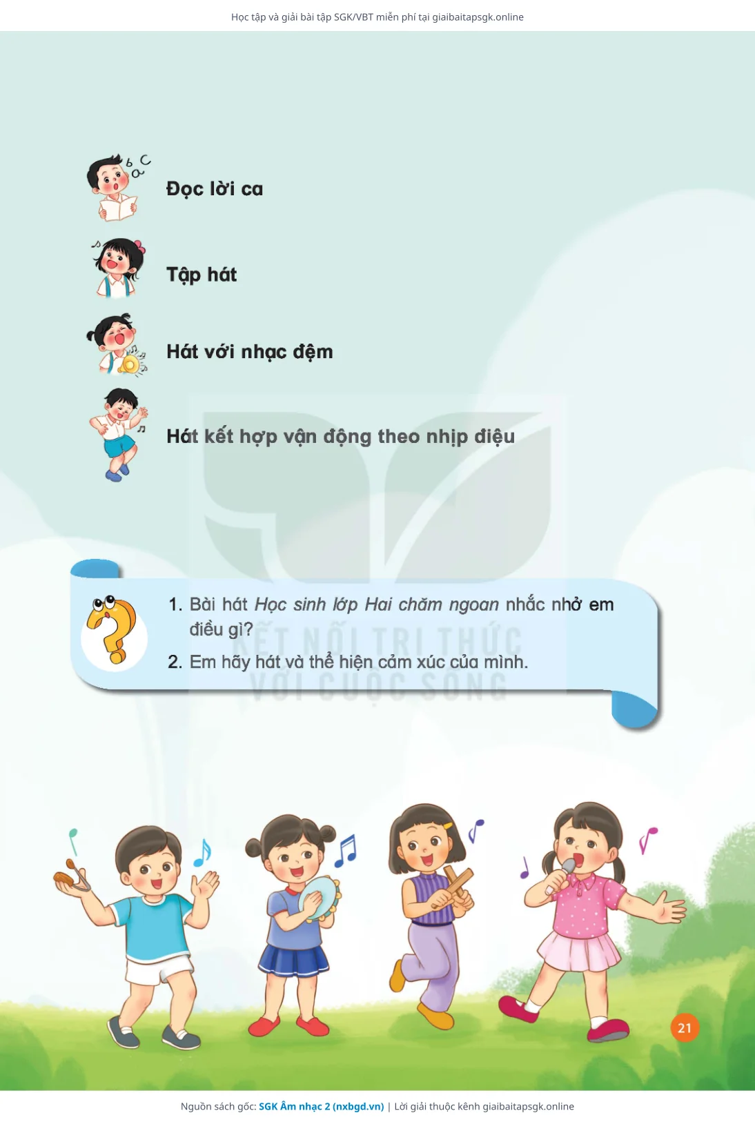 Trang 22 sách giáo khoa SGK Âm nhạc 2 thu nhỏ