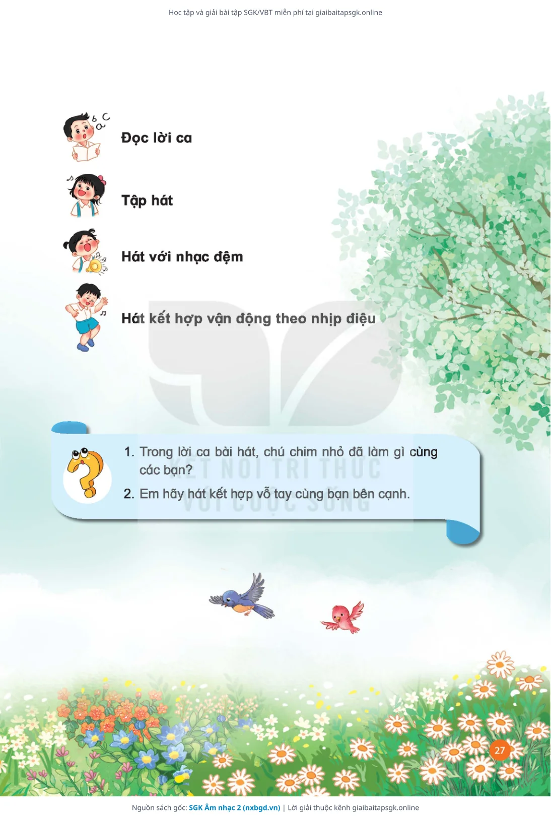 Trang 28 sách giáo khoa SGK Âm nhạc 2 thu nhỏ