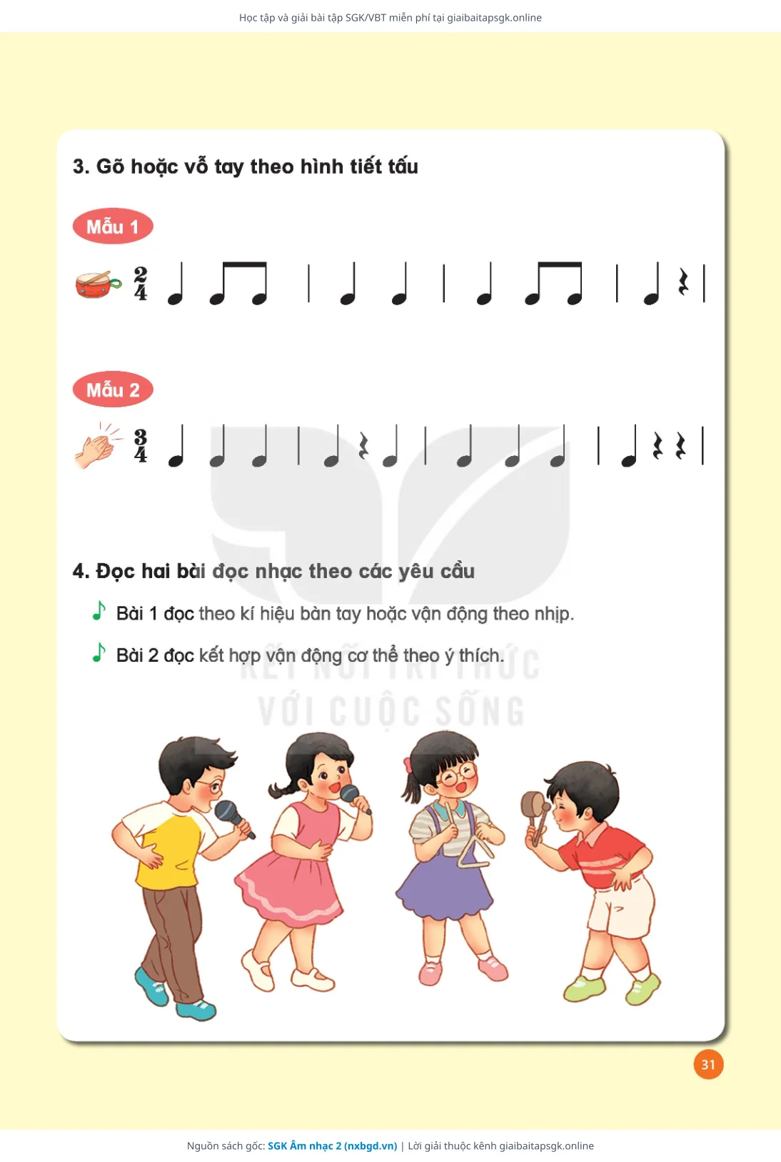 Trang 32 sách giáo khoa SGK Âm nhạc 2 thu nhỏ