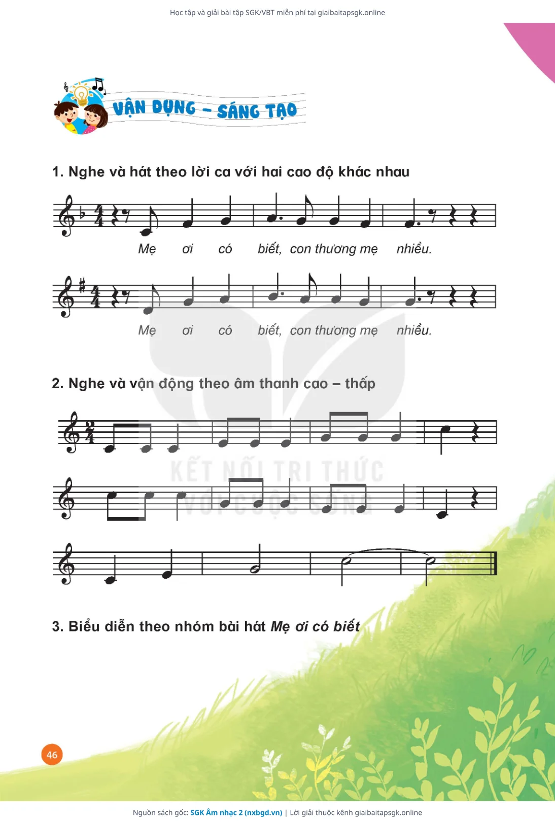 Trang 47 sách giáo khoa SGK Âm nhạc 2 thu nhỏ