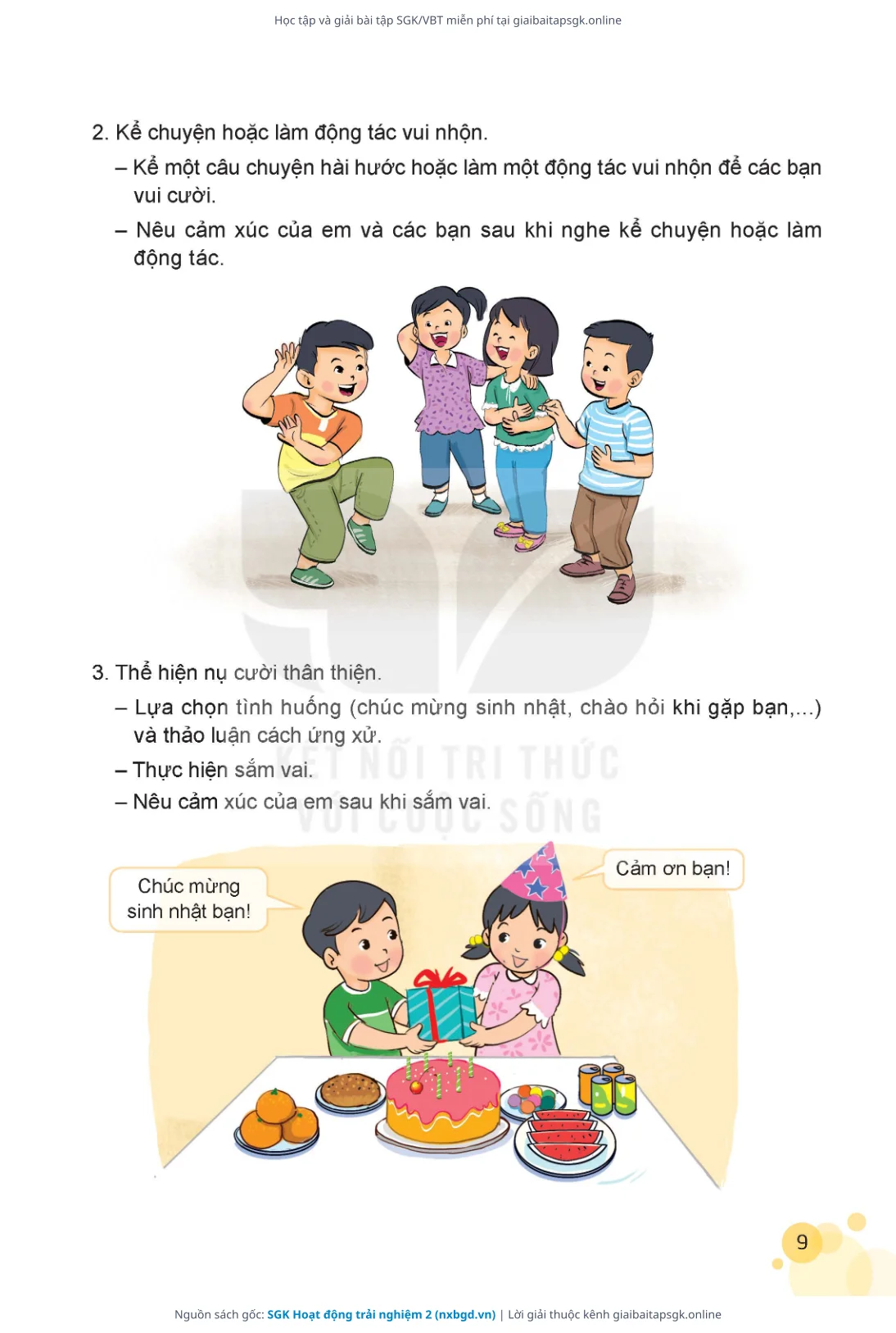 Trang 9 sách giáo khoa SGK Hoạt động trải nghiệm 2 thu nhỏ