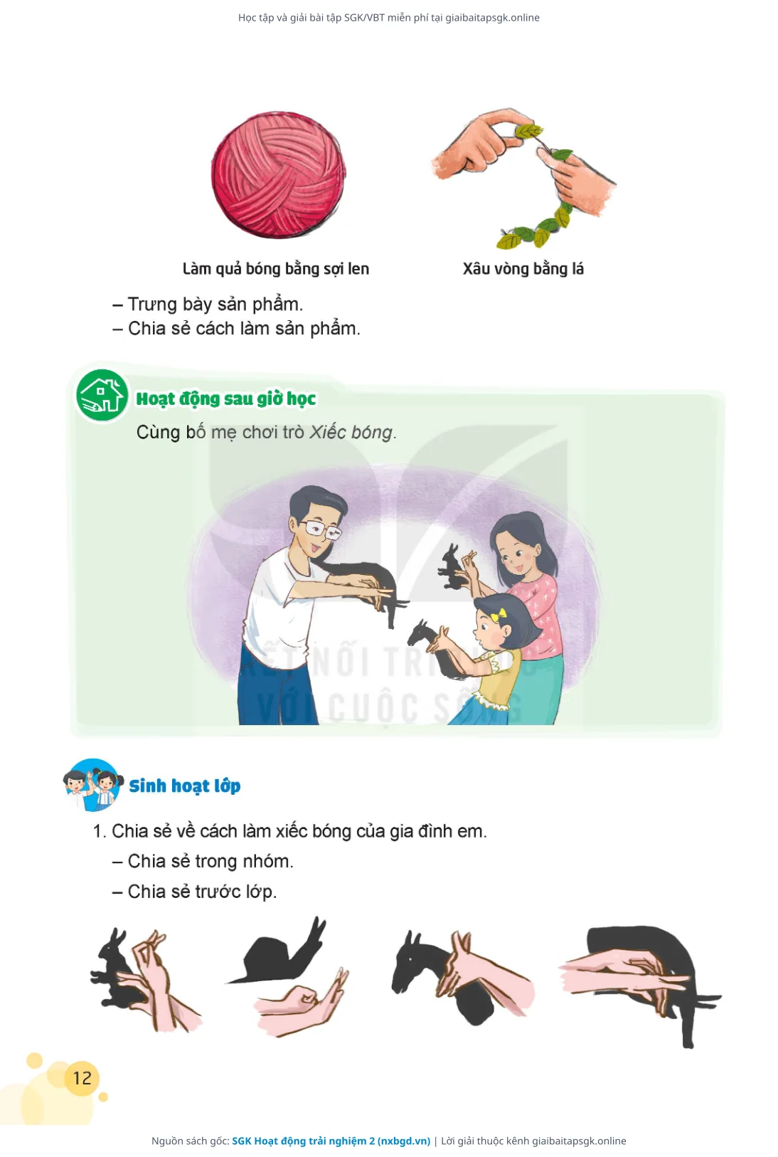 Trang 12 sách giáo khoa SGK Hoạt động trải nghiệm 2 thu nhỏ
