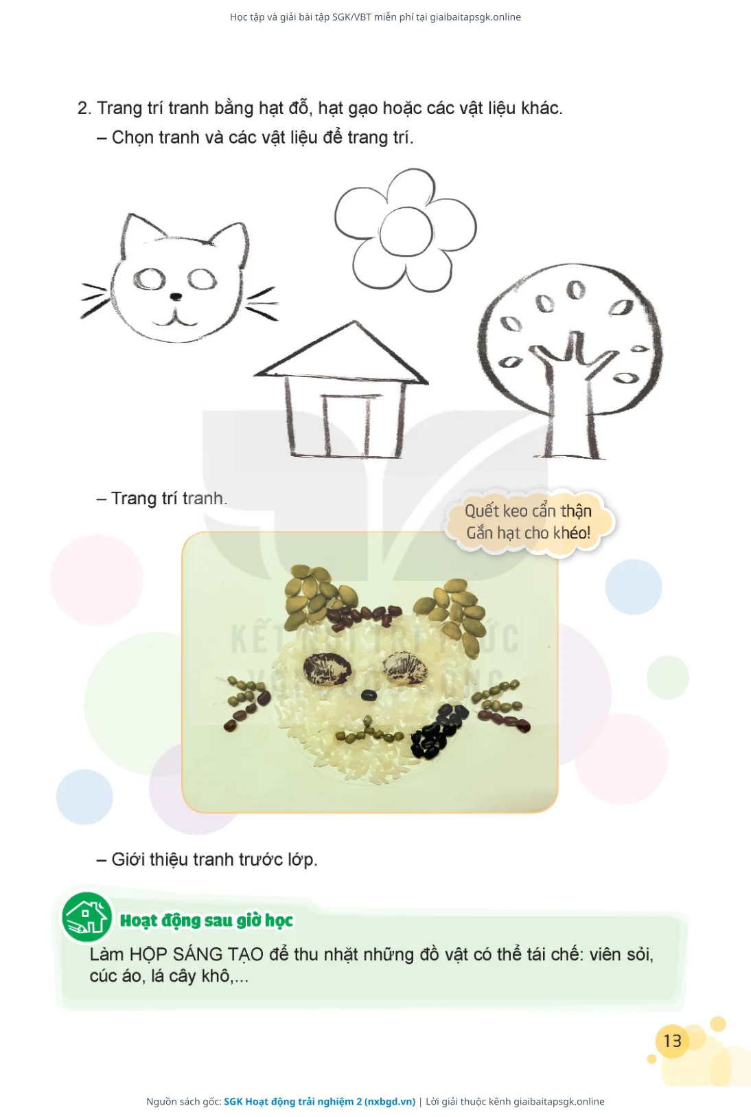 Trang 13 sách giáo khoa SGK Hoạt động trải nghiệm 2 thu nhỏ