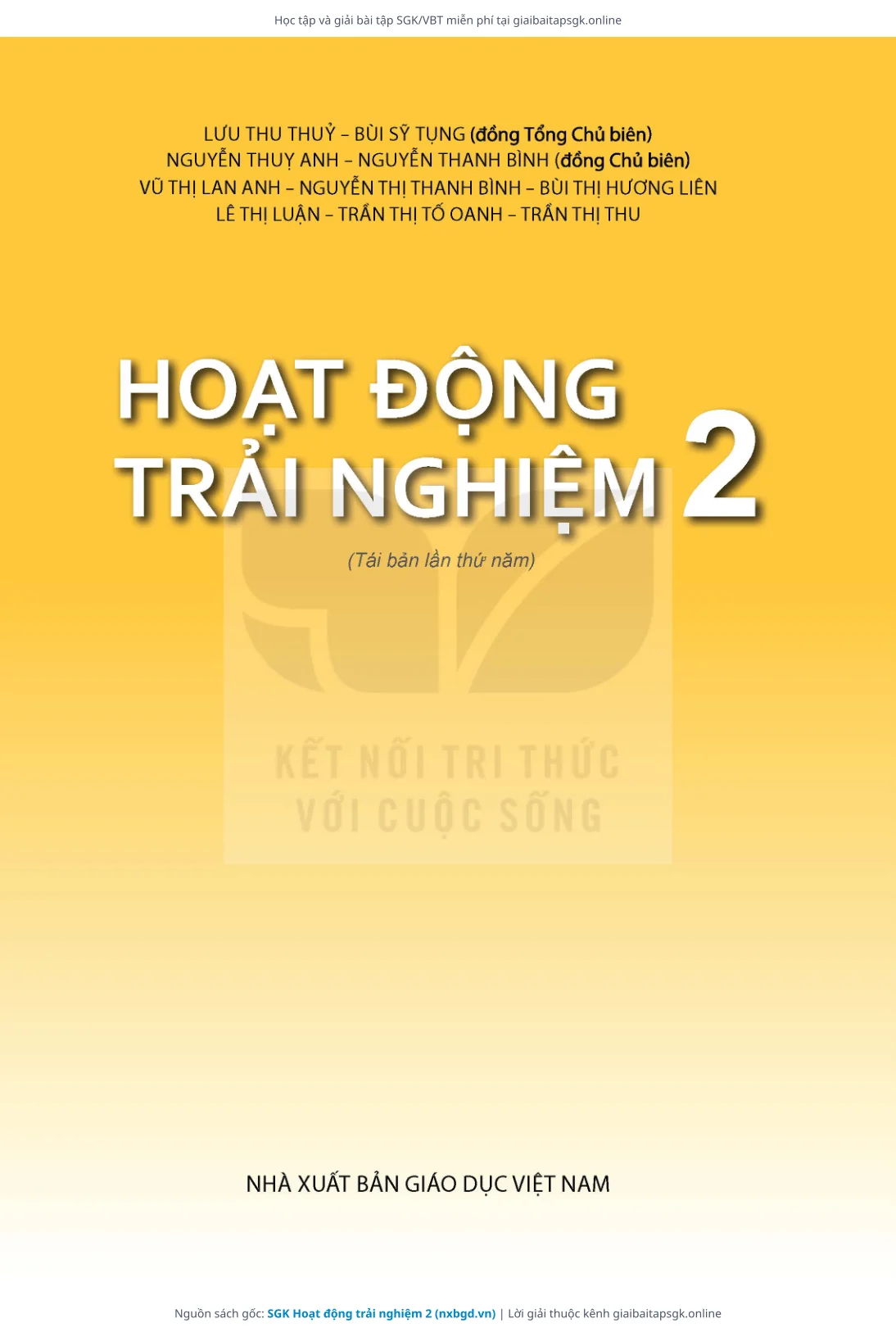 Trang 2 sách giáo khoa SGK Hoạt động trải nghiệm 2 thu nhỏ