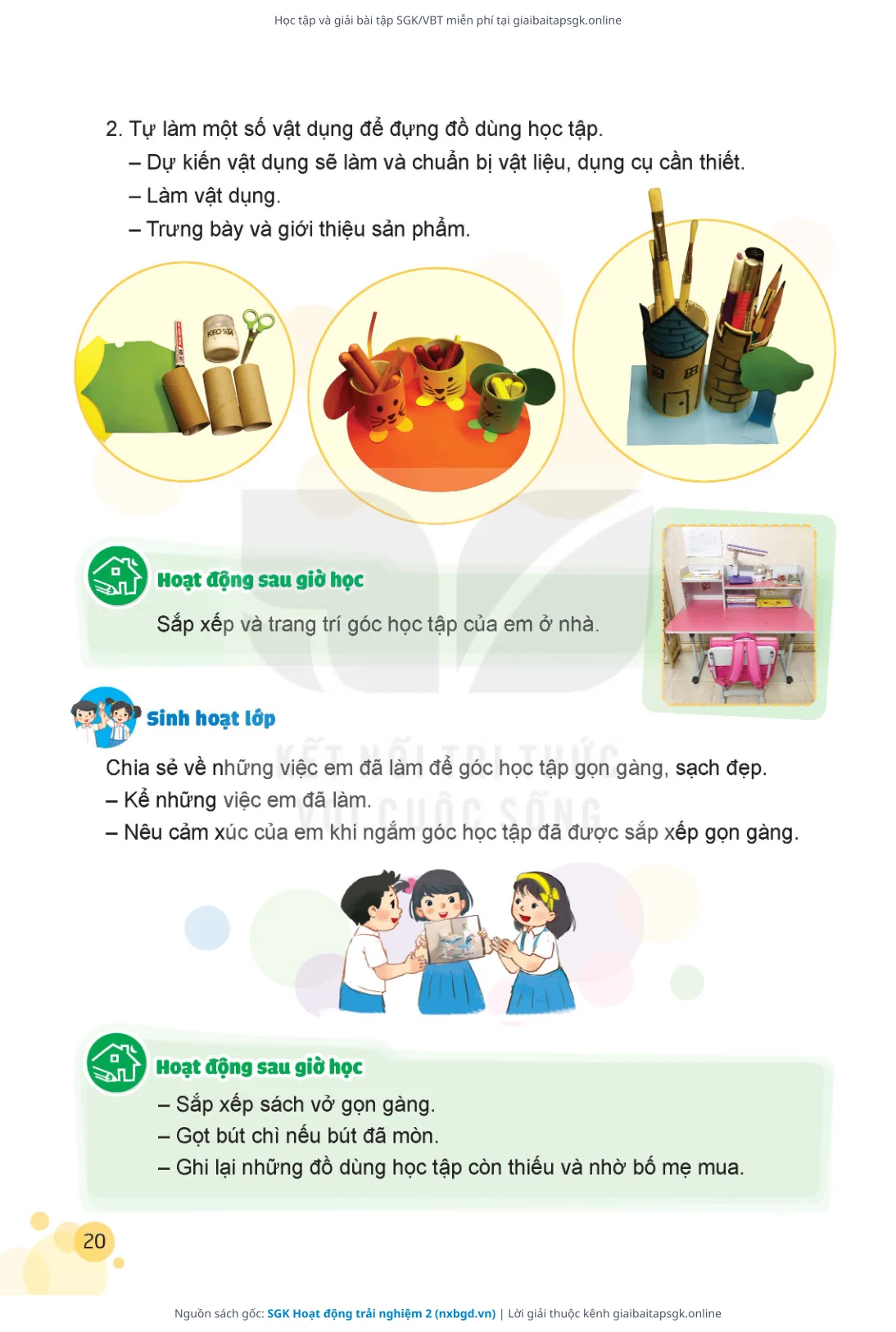 Trang 20 sách giáo khoa SGK Hoạt động trải nghiệm 2 thu nhỏ