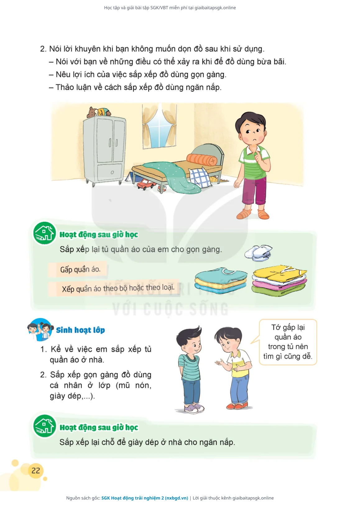 Trang 22 sách giáo khoa SGK Hoạt động trải nghiệm 2 thu nhỏ