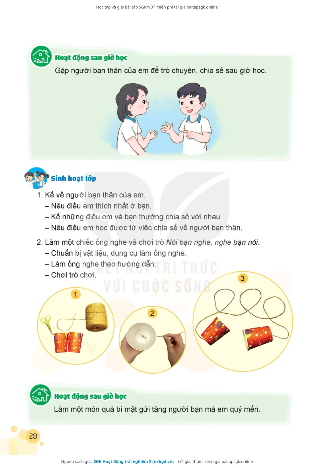 Trang 29 sách giáo khoa SGK Hoạt động trải nghiệm 2 thu nhỏ