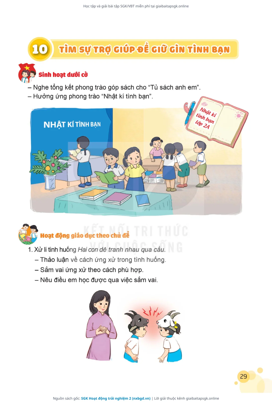 Trang 29 sách giáo khoa SGK Hoạt động trải nghiệm 2 bản chuẩn
