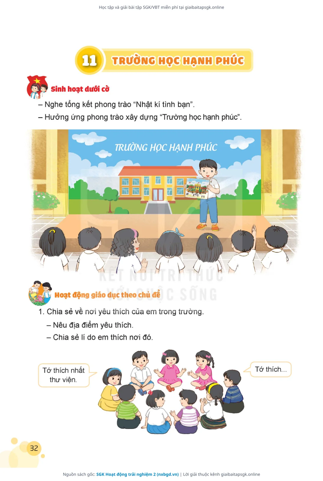 Trang 32 sách giáo khoa SGK Hoạt động trải nghiệm 2 bản chuẩn